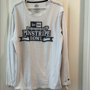 New Era Vintage Pinstripe Bowl embroidery on Long Sleeve Tee T-Shirt size XXL